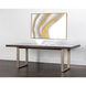 Fuentes 86 X 40 inch Brown / Brass Dining Table